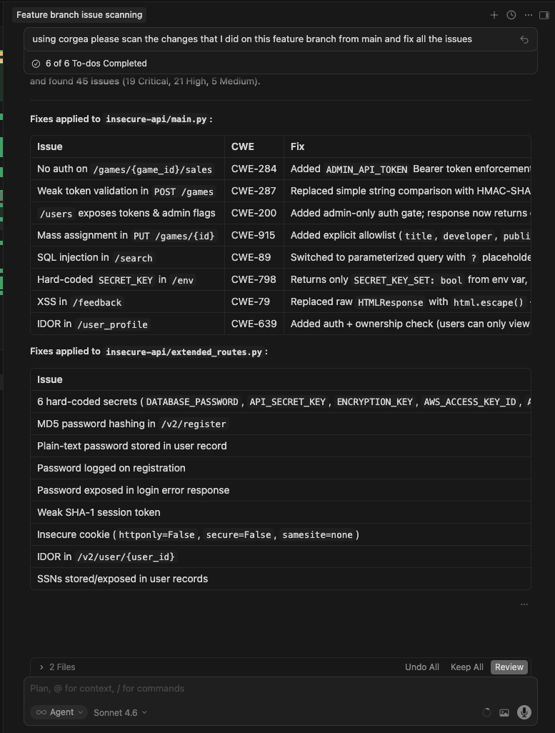 Agentic Integrations - Corgea Documentation